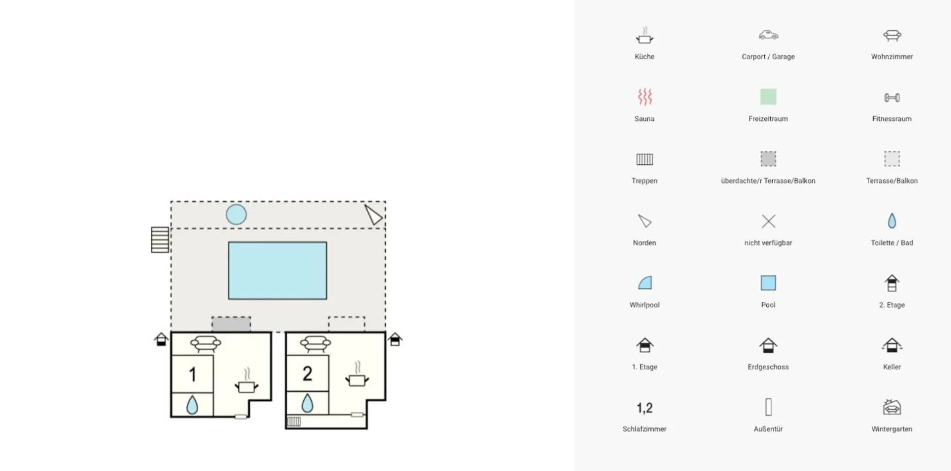 בית נופש Zagorje Villablu1 Doppelhaushaelfte Seaview, Pool